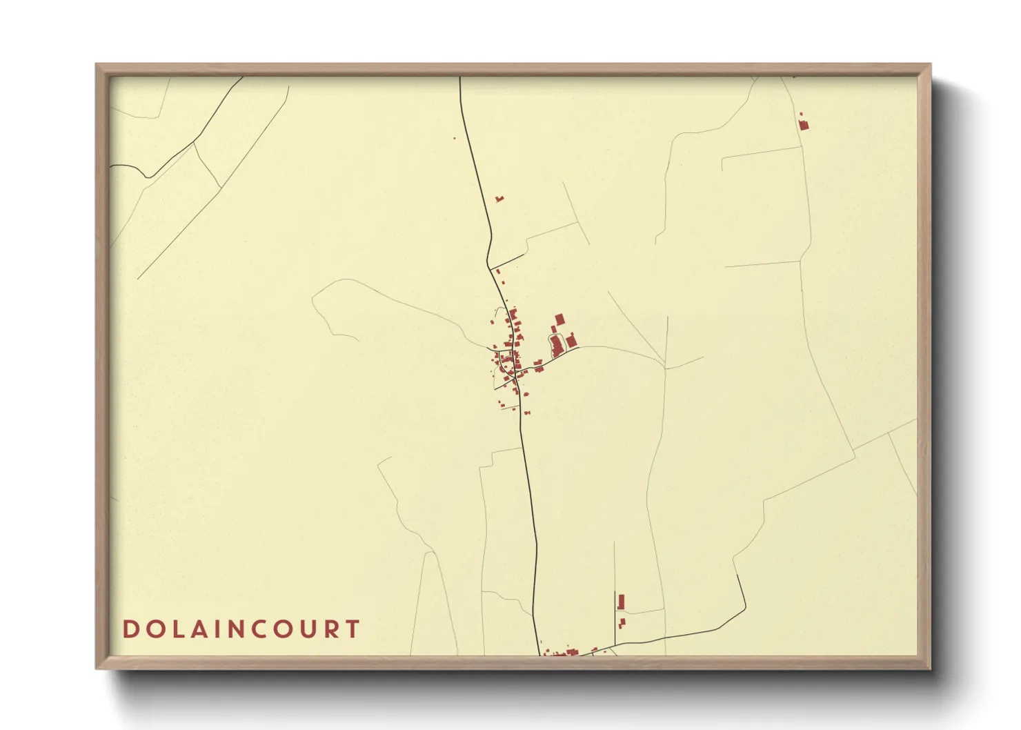 Une affiche de carte sur Dolaincourt