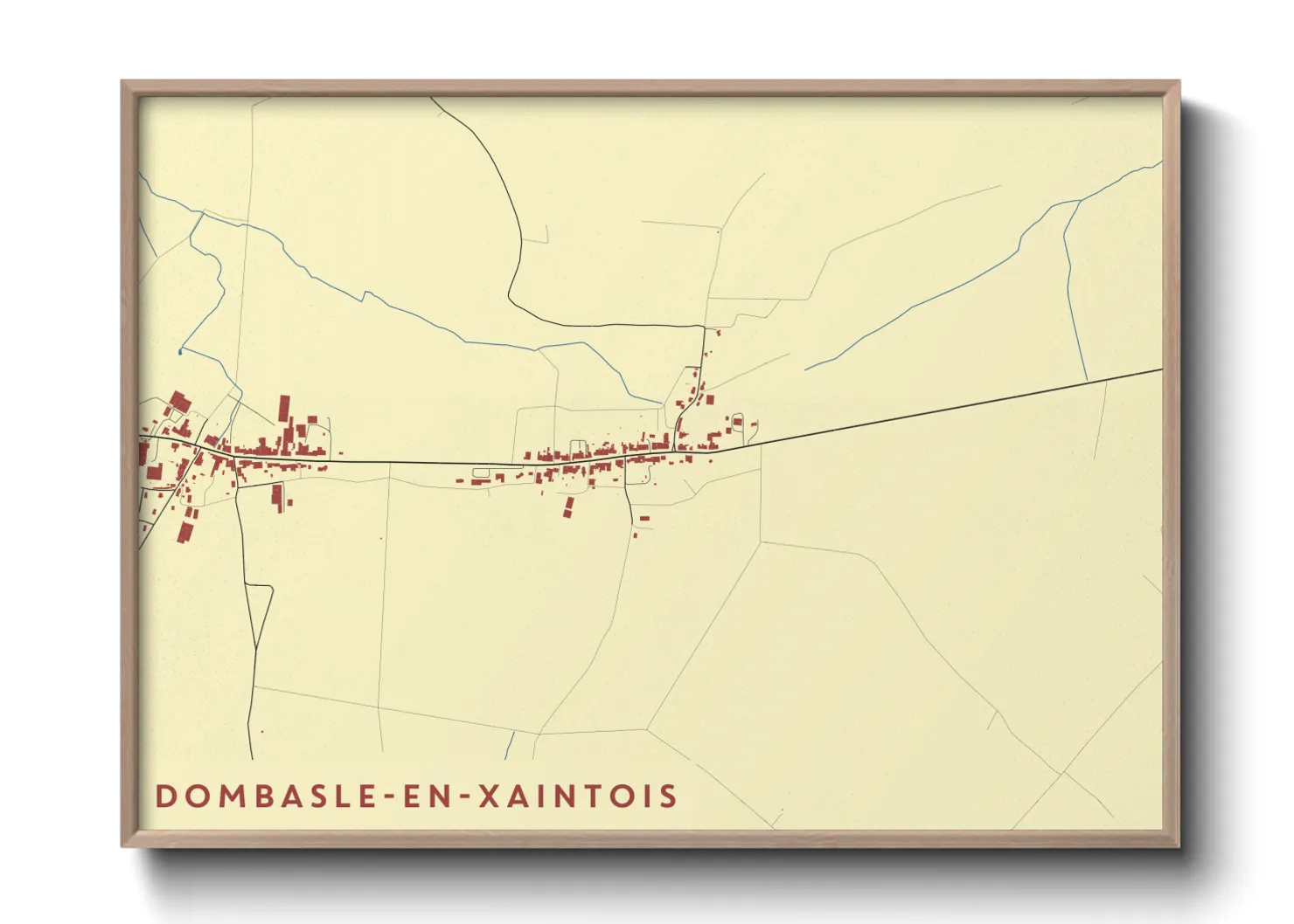 Une affiche de carte sur Dombasle-en-Xaintois