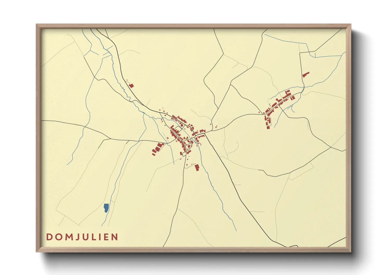 Une affiche de carte sur Domjulien