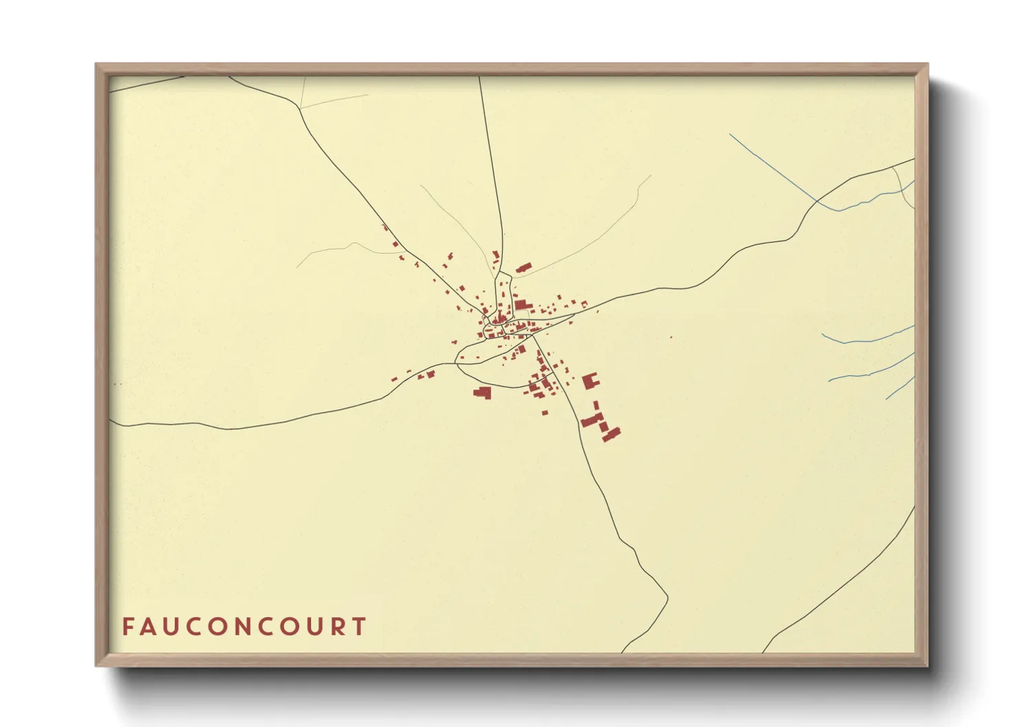 Une affiche de carte sur Fauconcourt