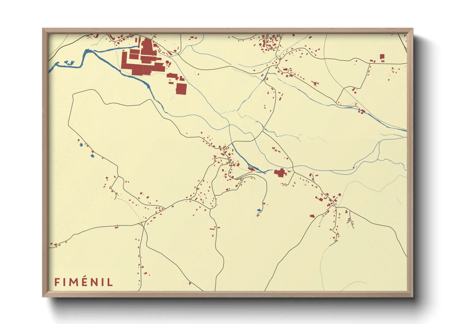 Une affiche de carte sur Fiménil