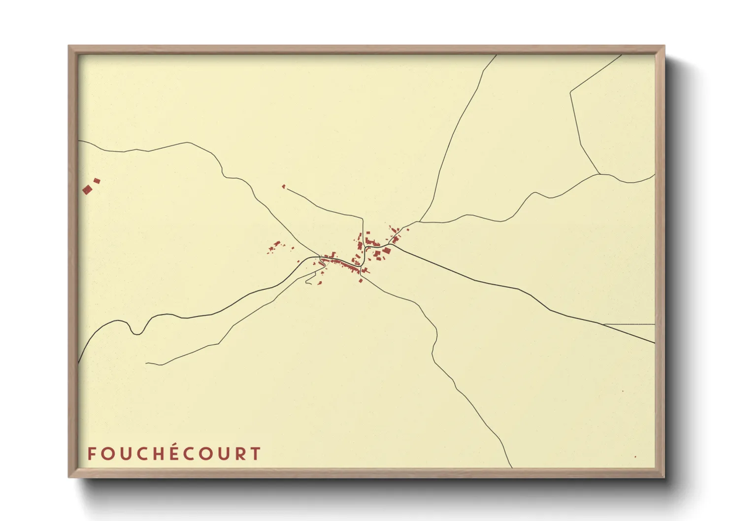 Une affiche de carte sur Fouchécourt