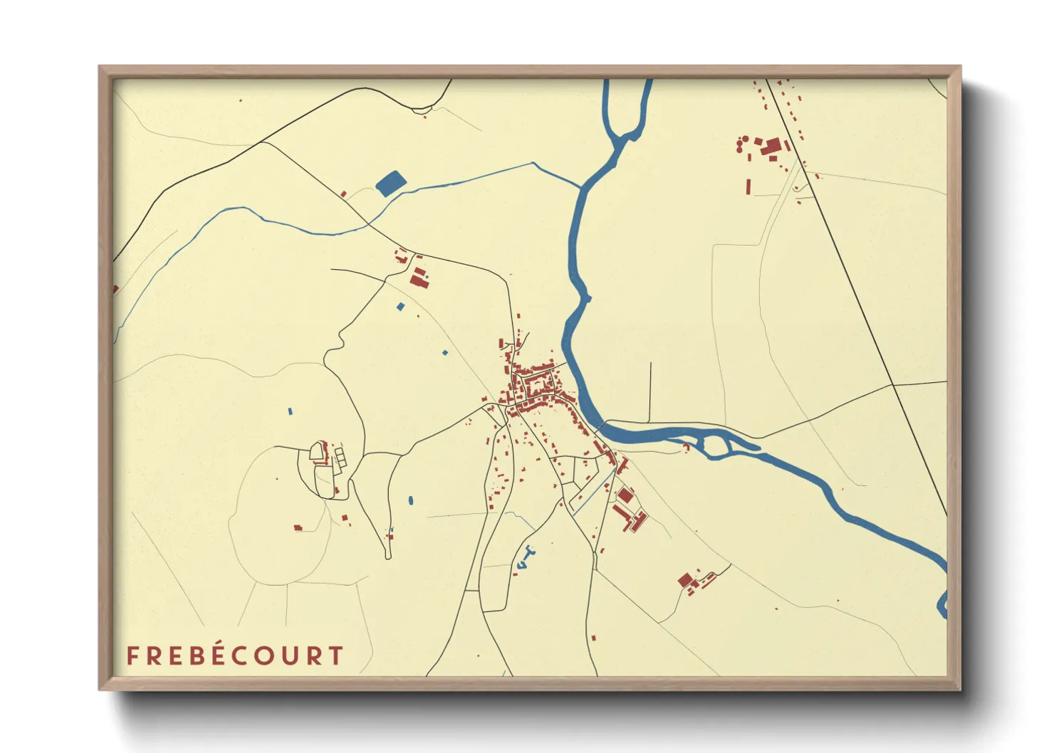 Une affiche de carte sur Frebécourt