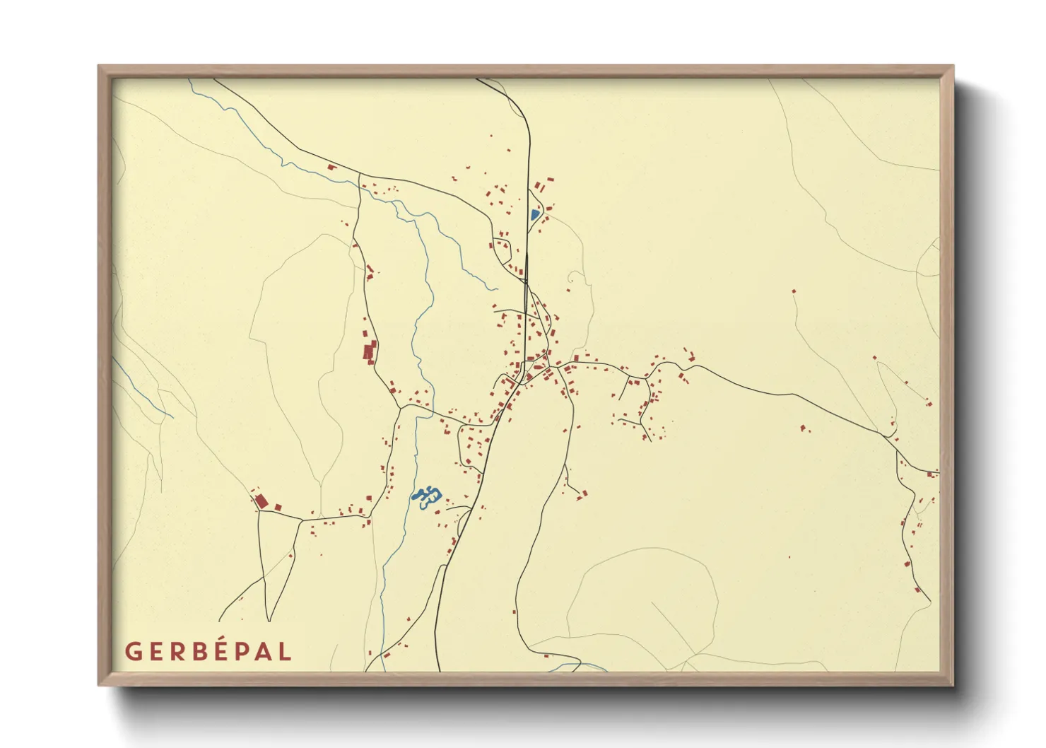 Une affiche de carte sur Gerbépal