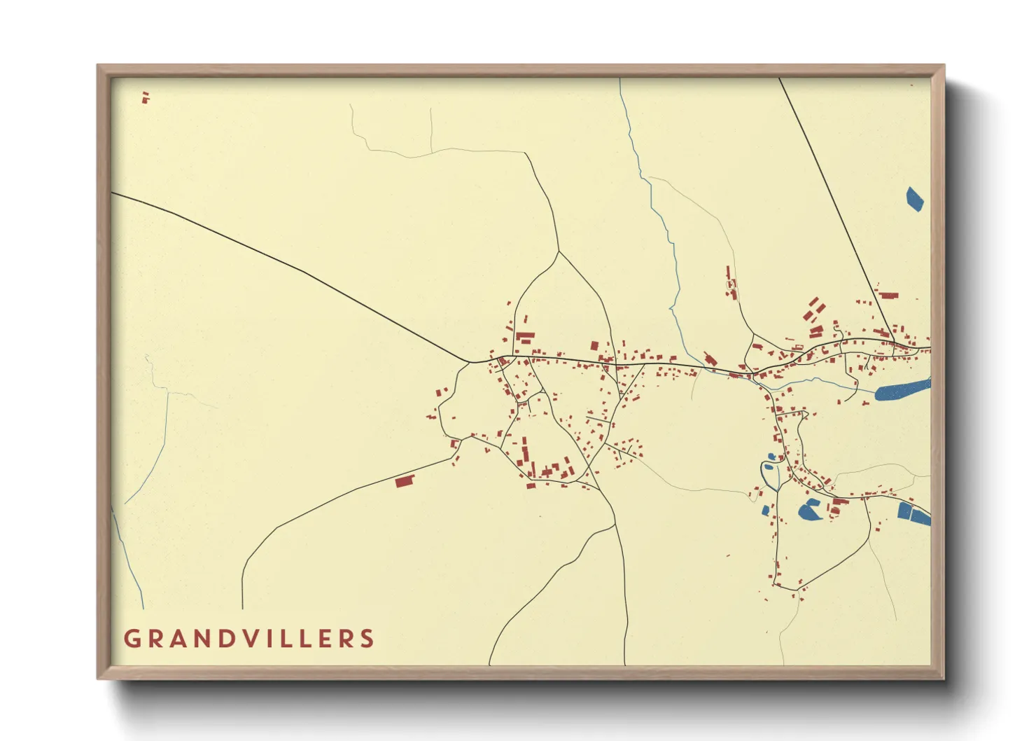 Une affiche de carte sur Grandvillers