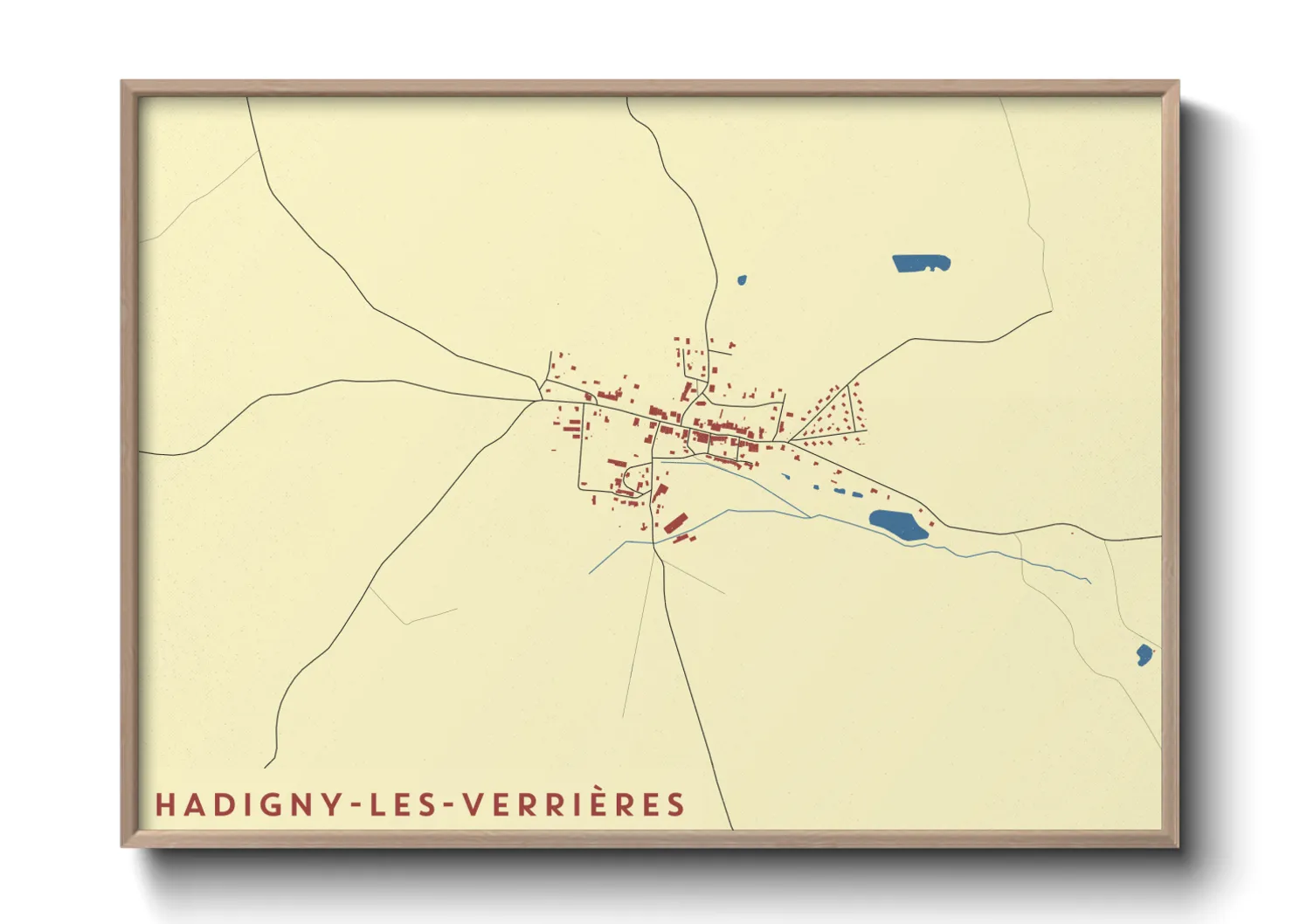Une affiche de carte sur Hadigny-les-Verrières