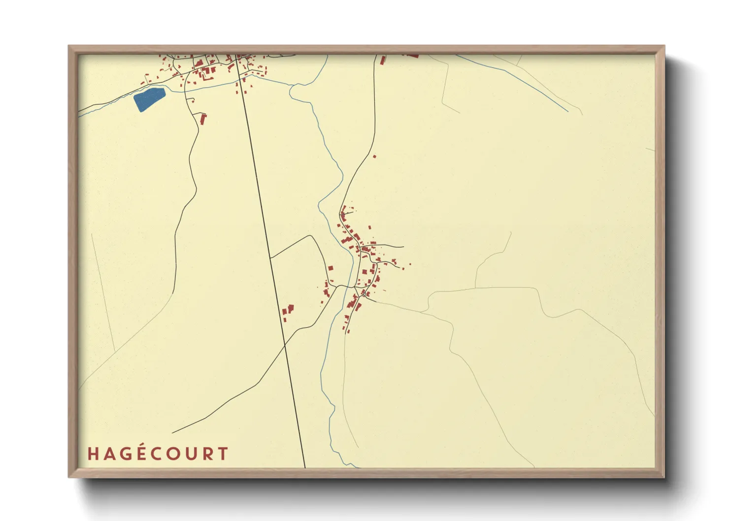 Une affiche de carte sur Hagécourt
