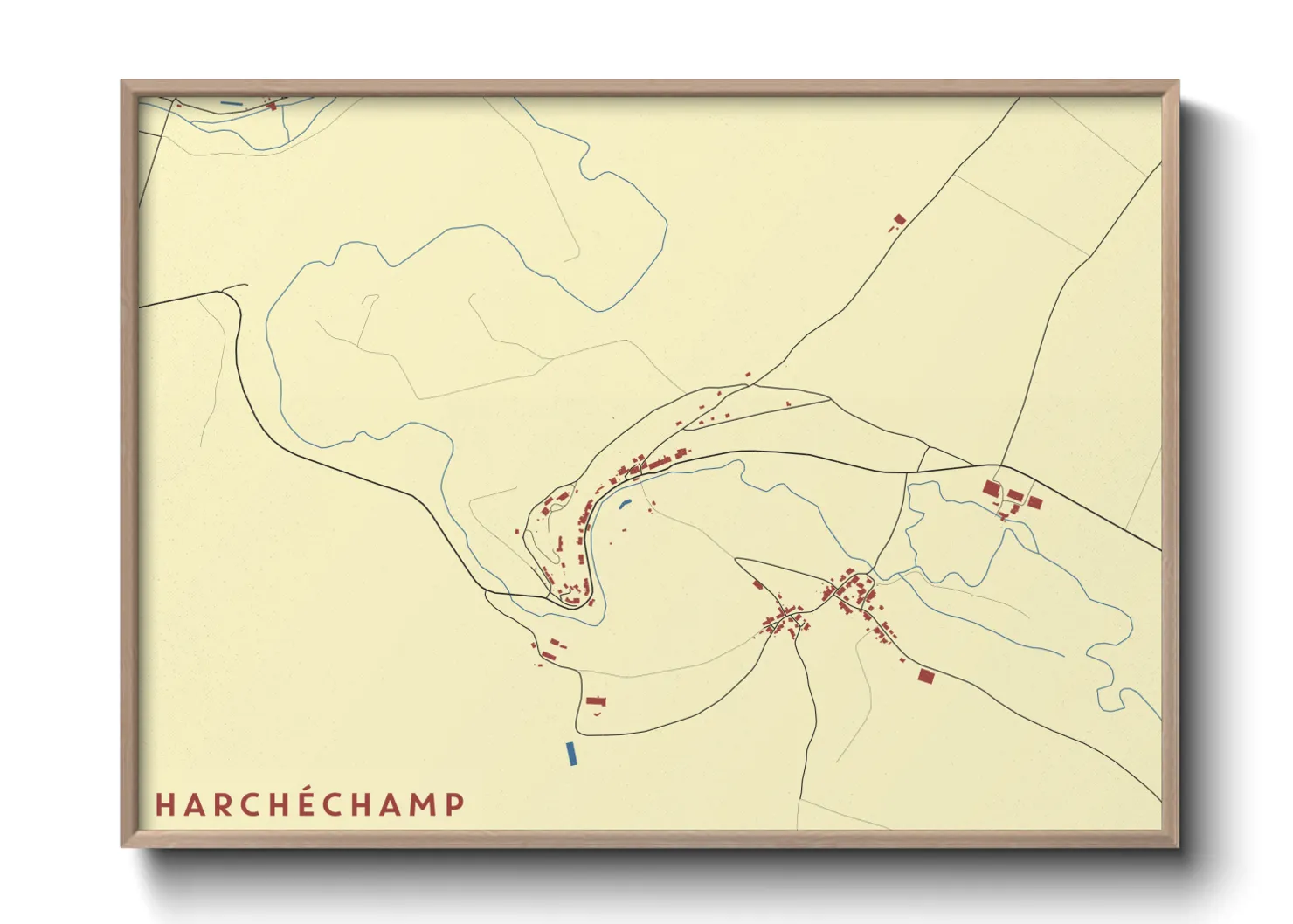 Une affiche de carte sur Harchéchamp