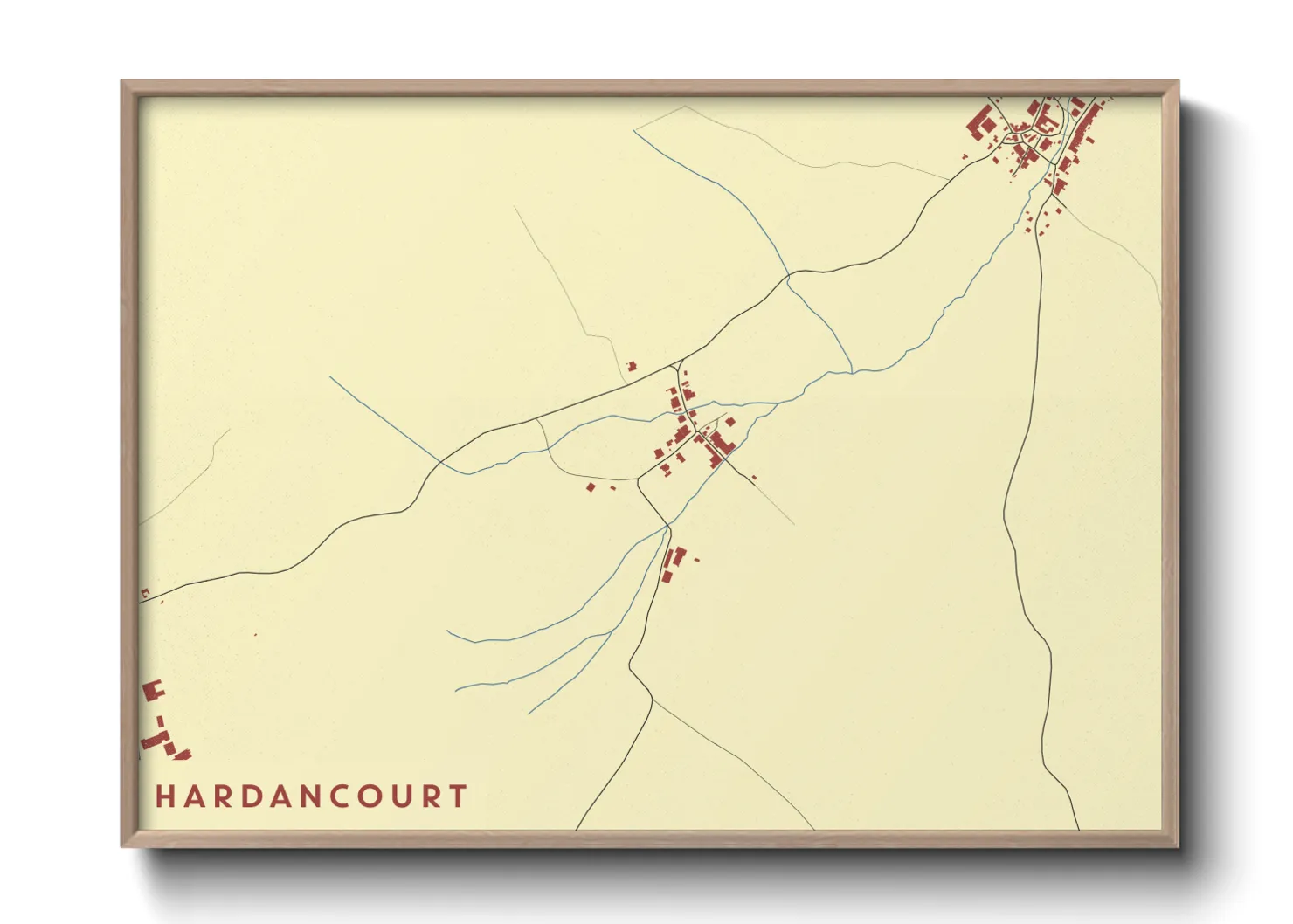Une affiche de carte sur Hardancourt