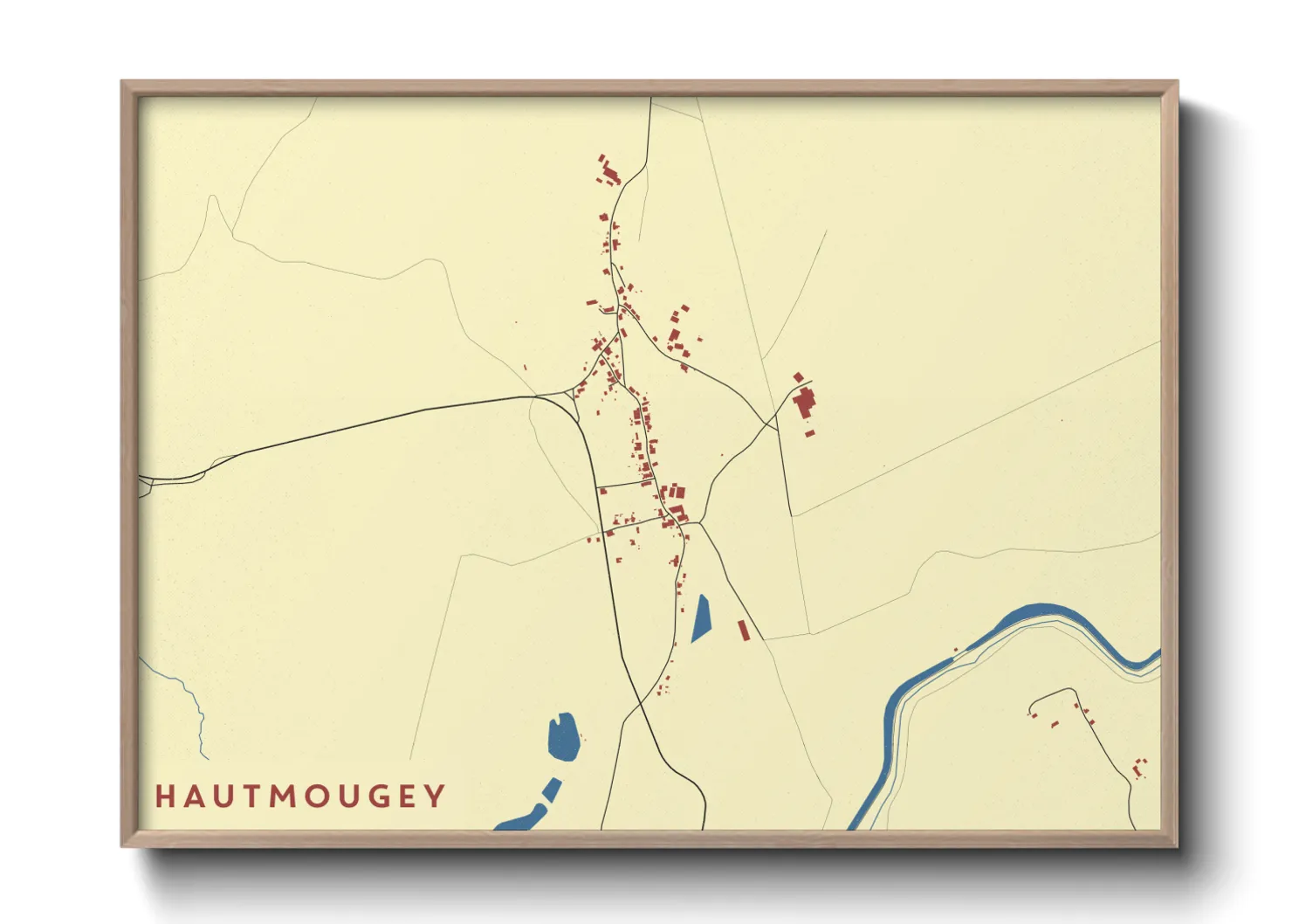 Une affiche de carte sur Hautmougey