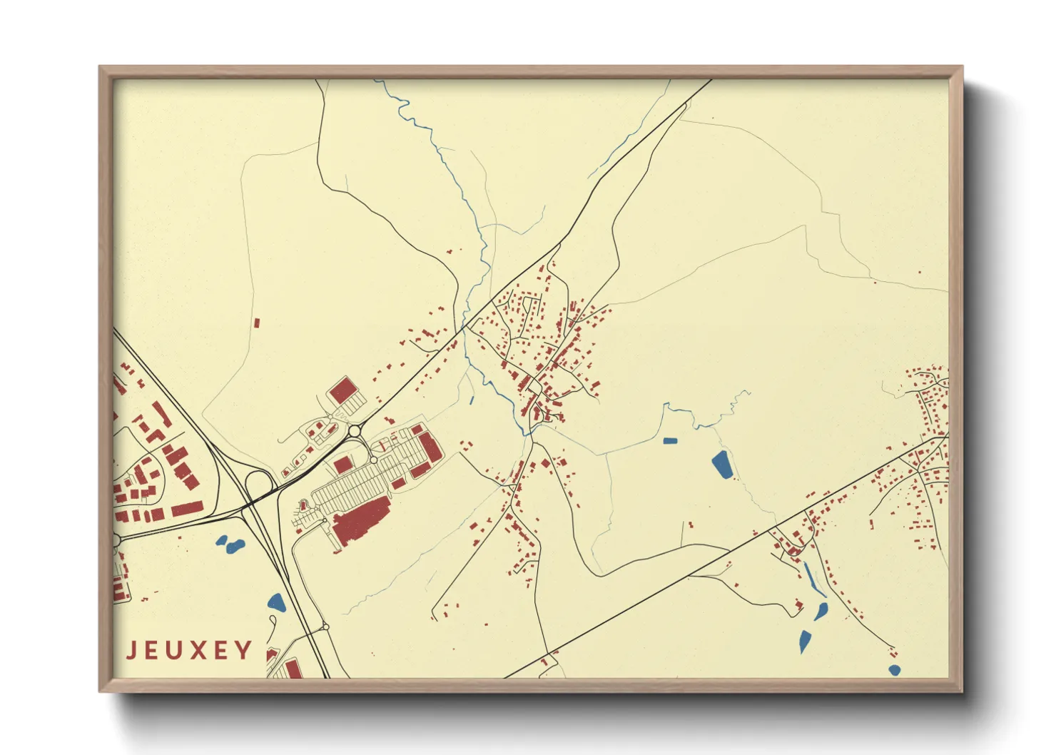 Une affiche de carte sur Jeuxey