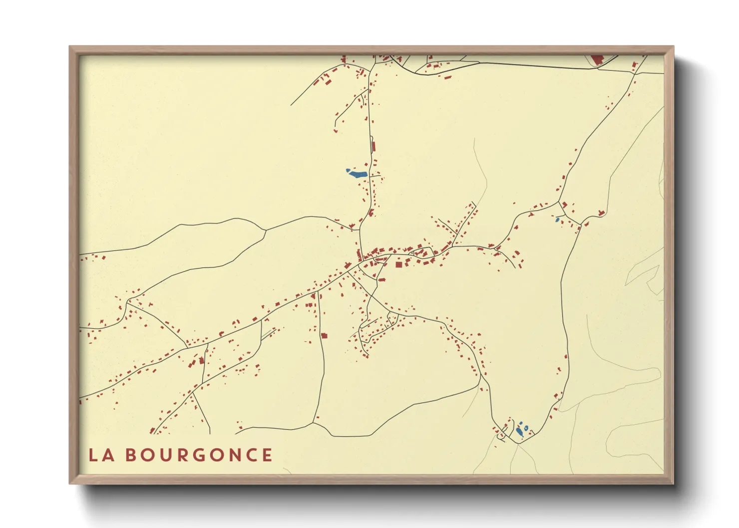 Une affiche de carte sur La Bourgonce