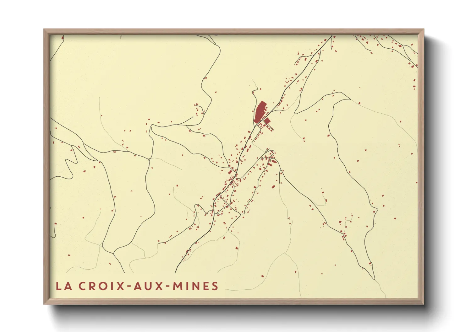 Une affiche de carte sur La Croix-aux-Mines