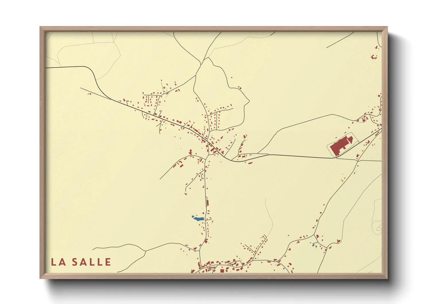 Une affiche de carte sur La Salle