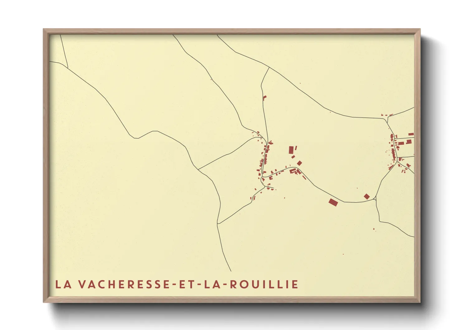 Une affiche de carte sur La Vacheresse-et-la-Rouillie