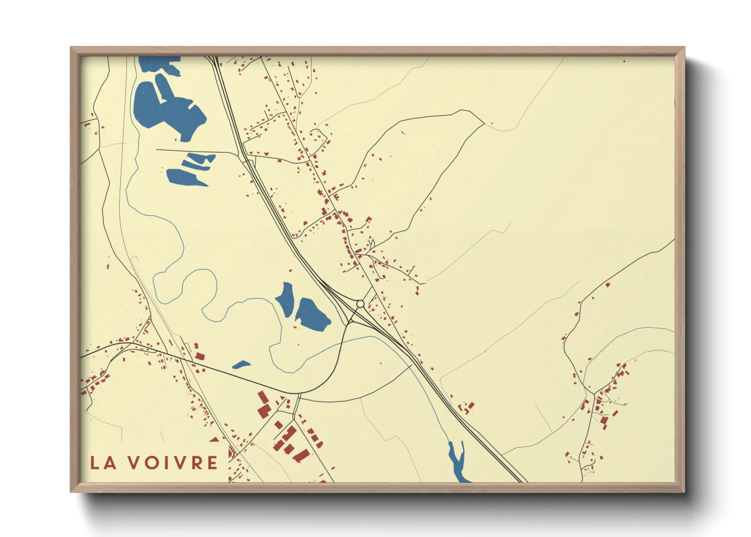 Une affiche de carte sur La Voivre
