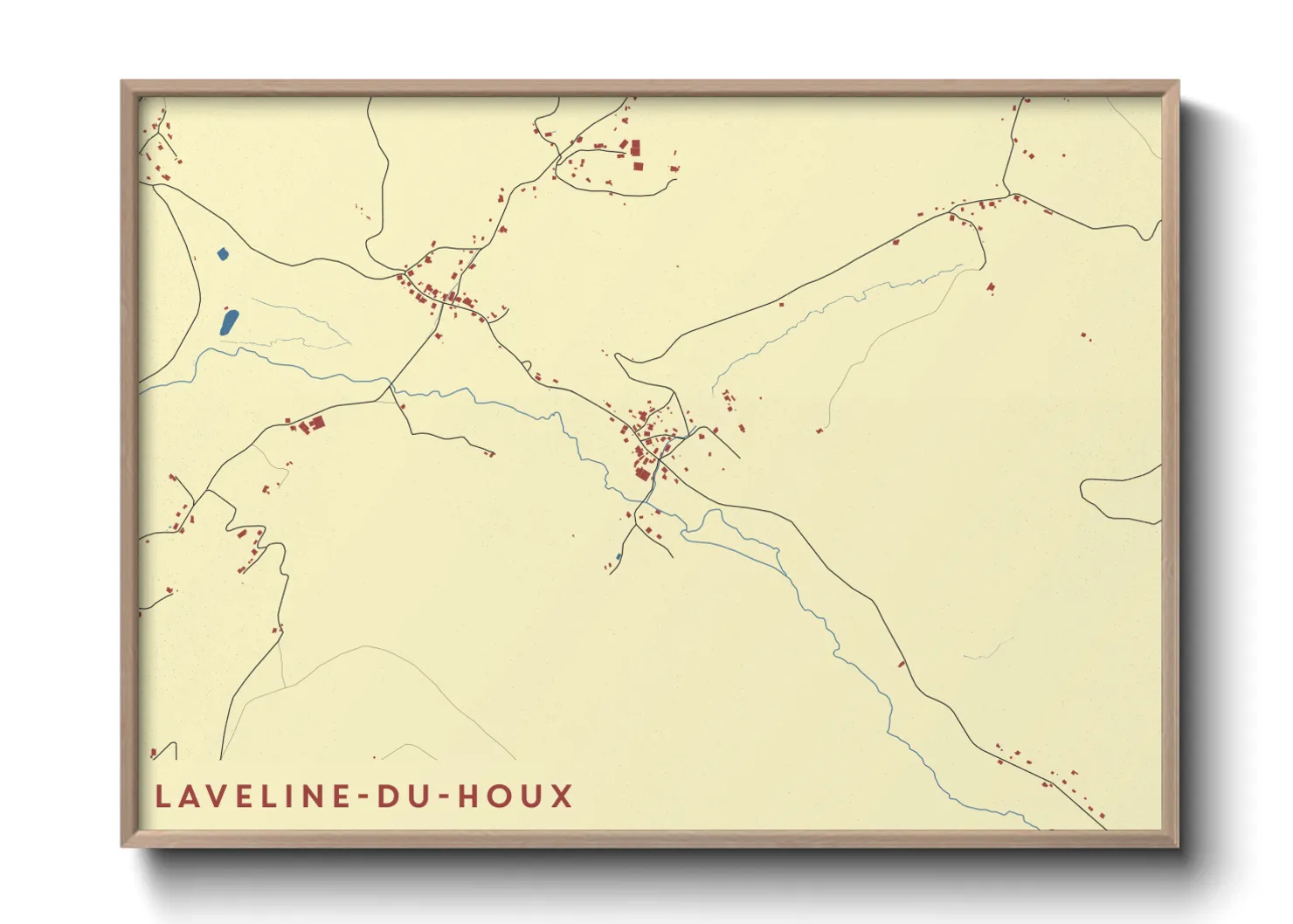 Une affiche de carte sur Laveline-du-Houx
