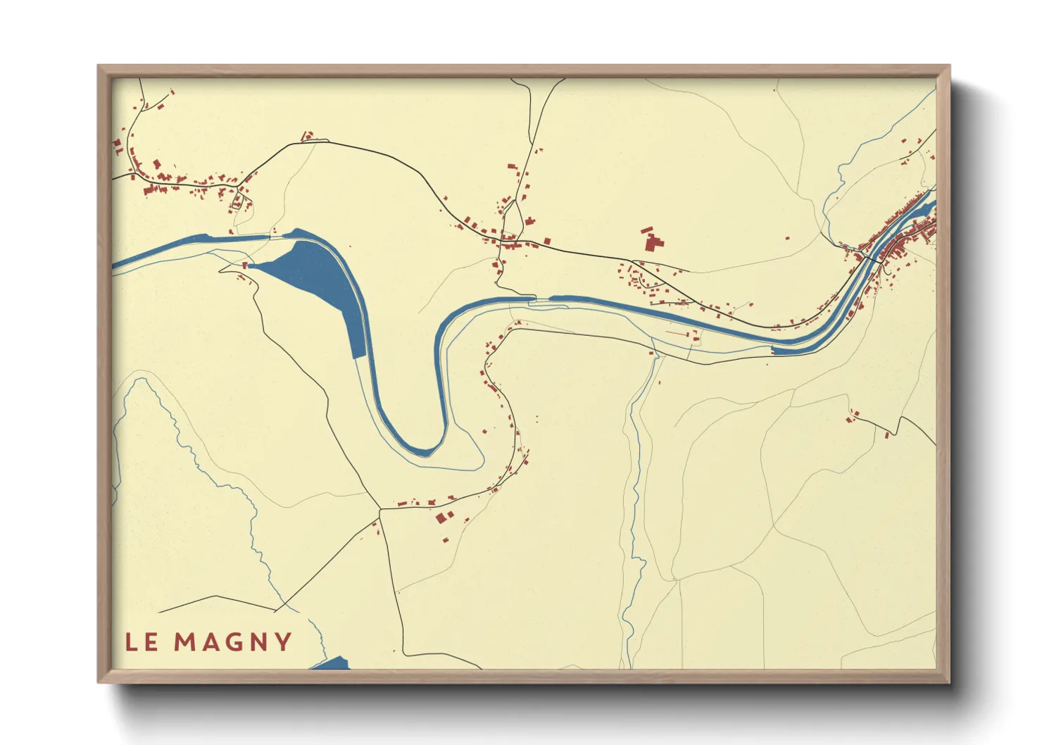 Une affiche de carte sur Le Magny