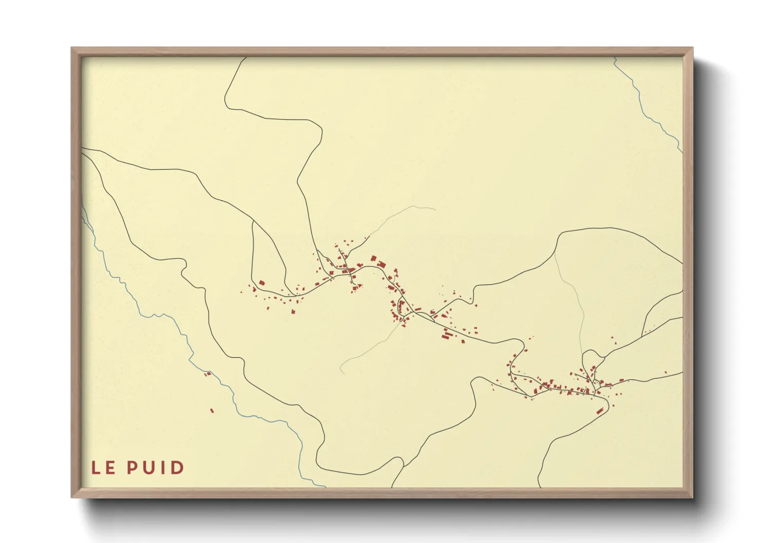 Une affiche de carte sur Le Puid
