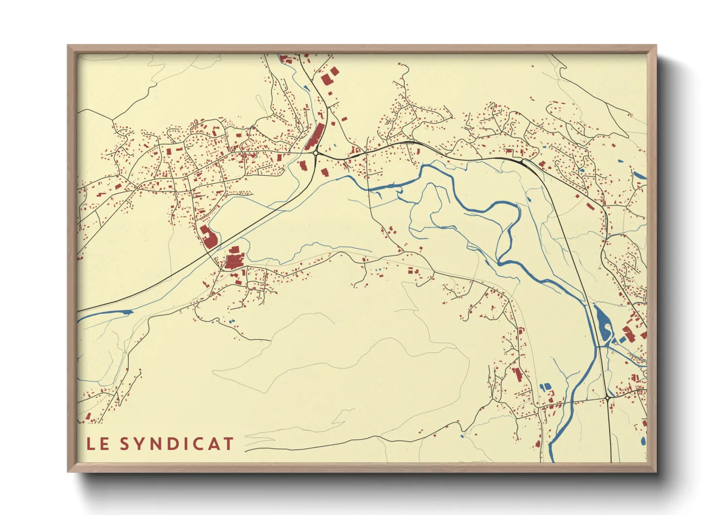 Une affiche de carte sur Le Syndicat