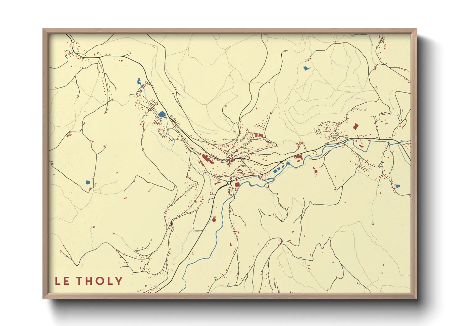 Une affiche de carte sur Le Tholy