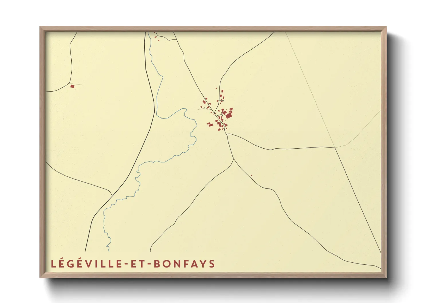 Une affiche de carte sur Légéville-et-Bonfays