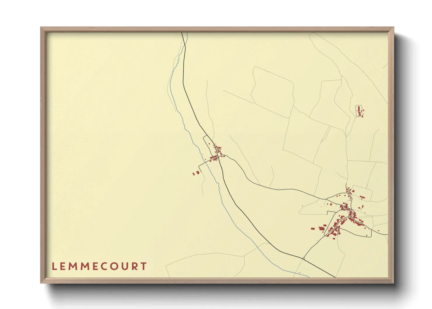 Une affiche de carte sur Lemmecourt