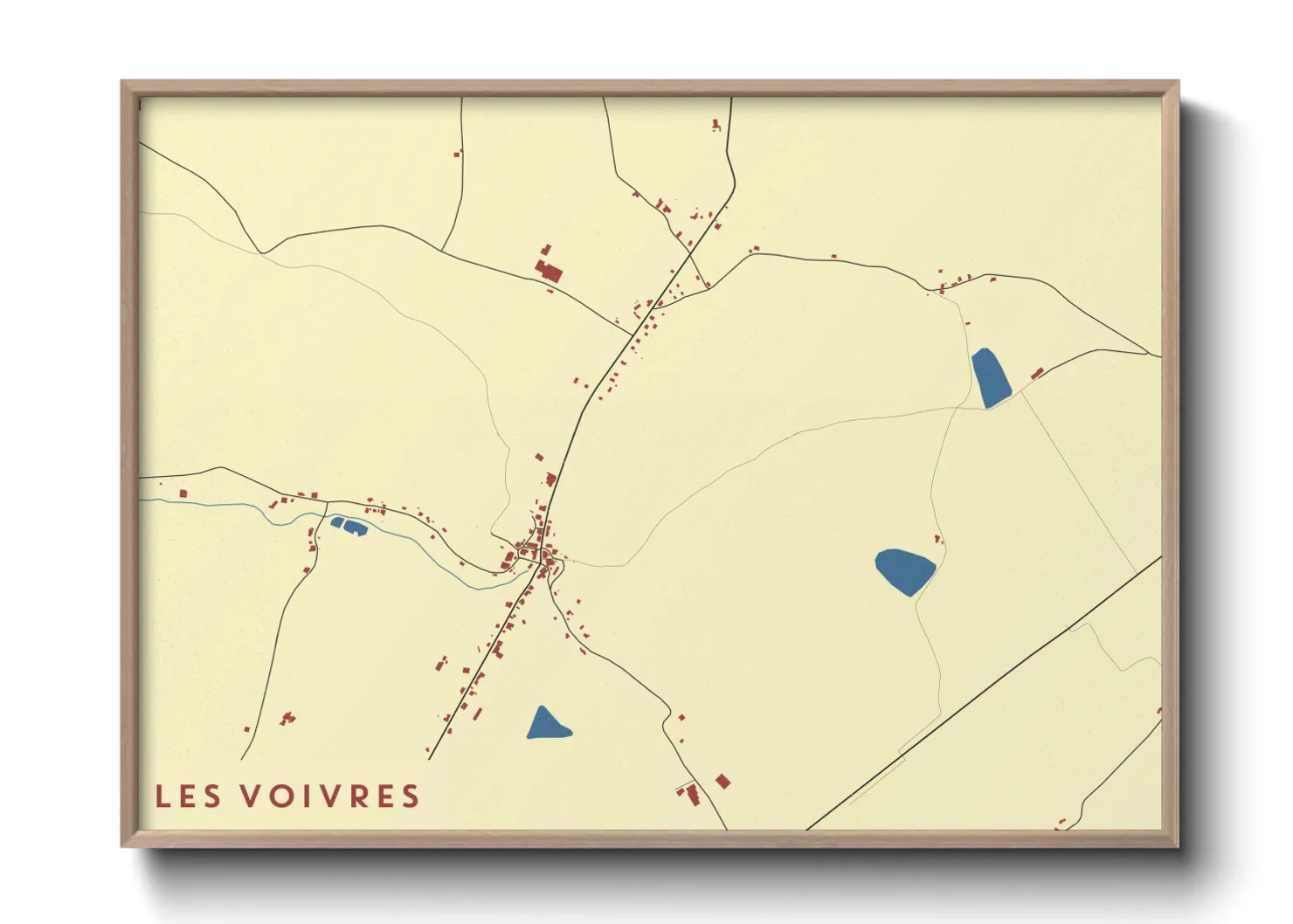 Une affiche de carte sur Les Voivres