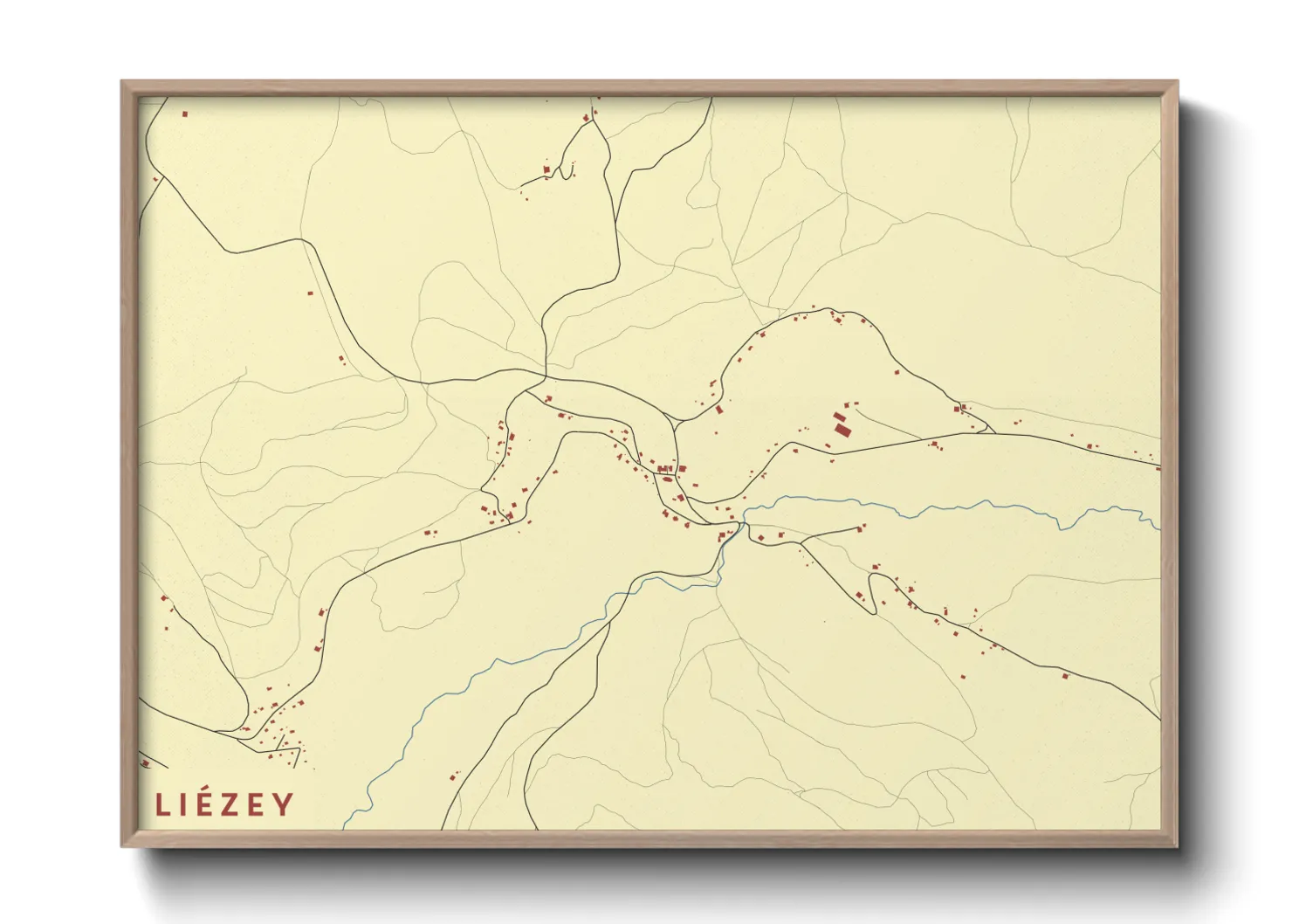 Une affiche de carte sur Liézey