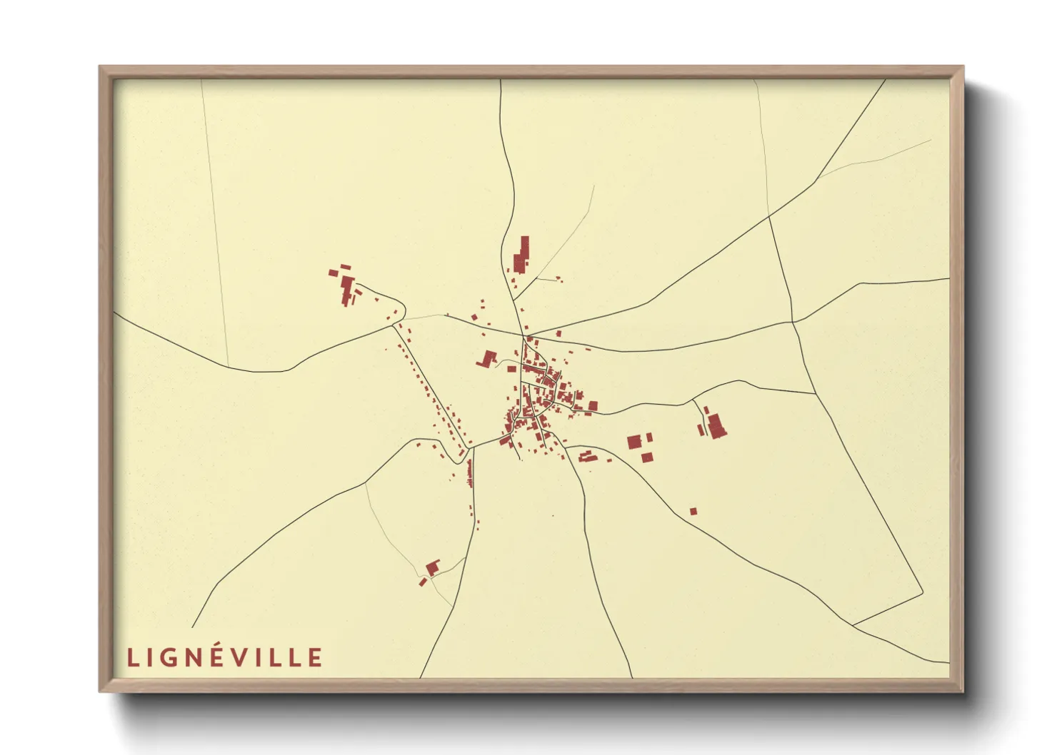 Une affiche de carte sur Lignéville