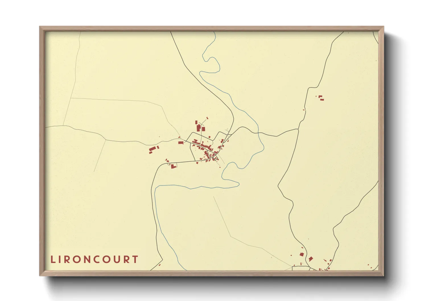 Une affiche de carte sur Lironcourt