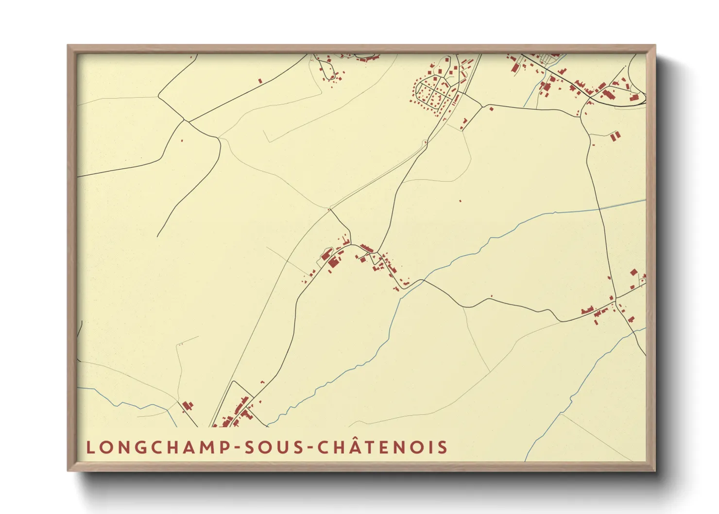 Une affiche de carte sur Longchamp-sous-Châtenois