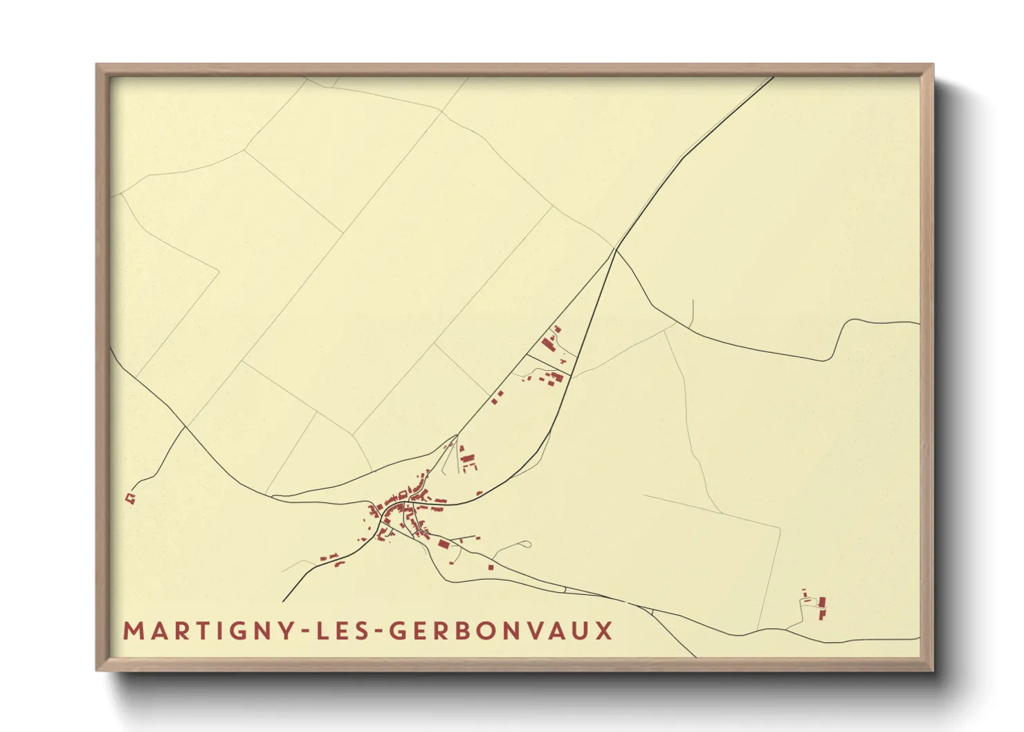 Une affiche de carte sur Martigny-les-Gerbonvaux
