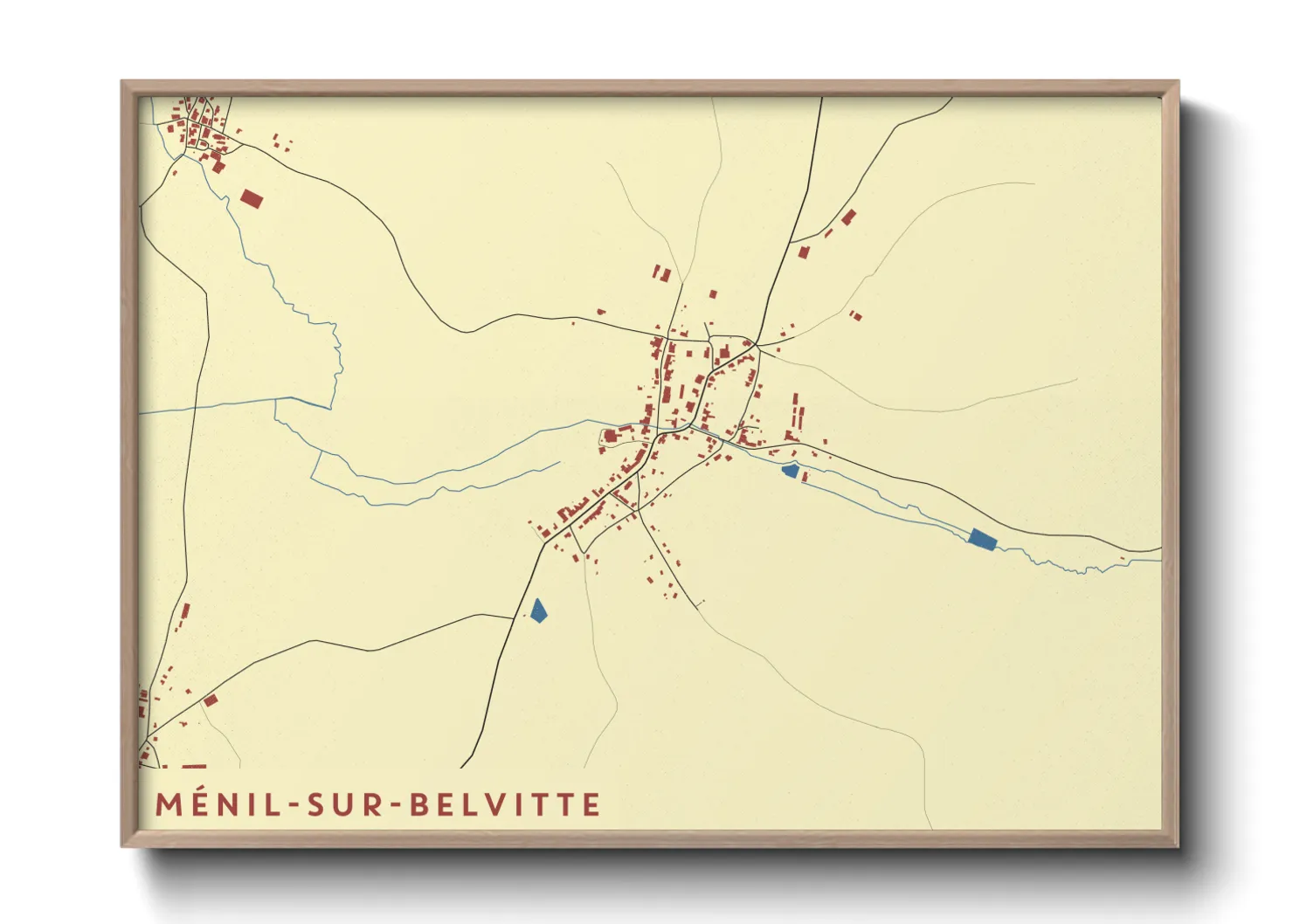Une affiche de carte sur Ménil-sur-Belvitte