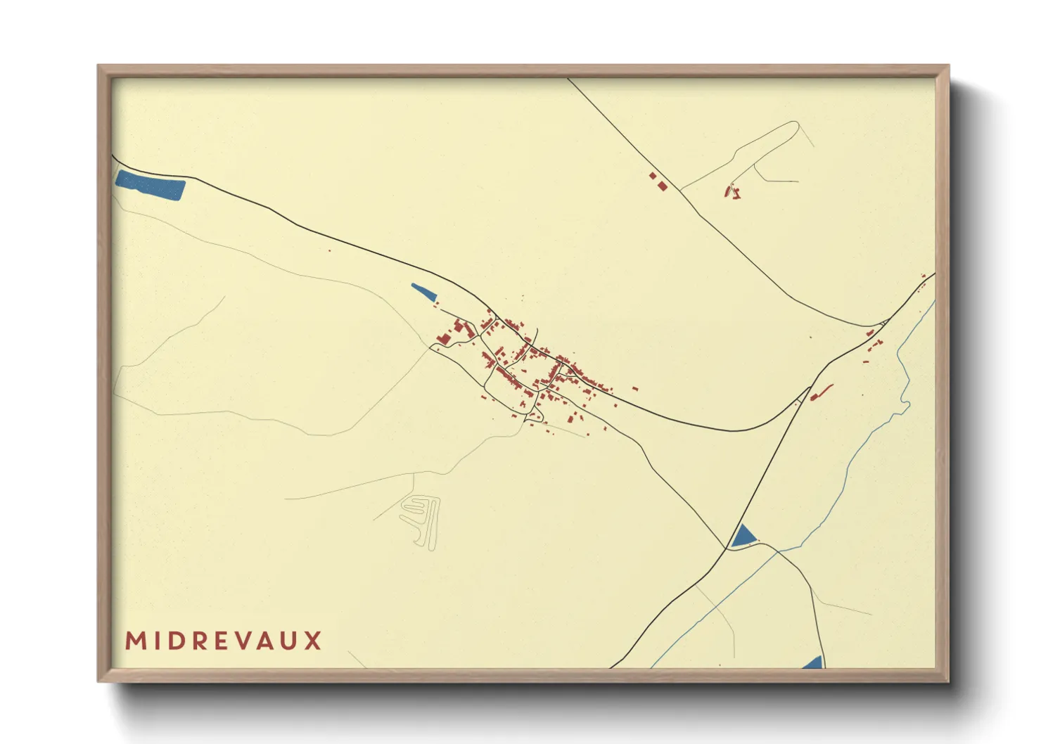 Une affiche de carte sur Midrevaux