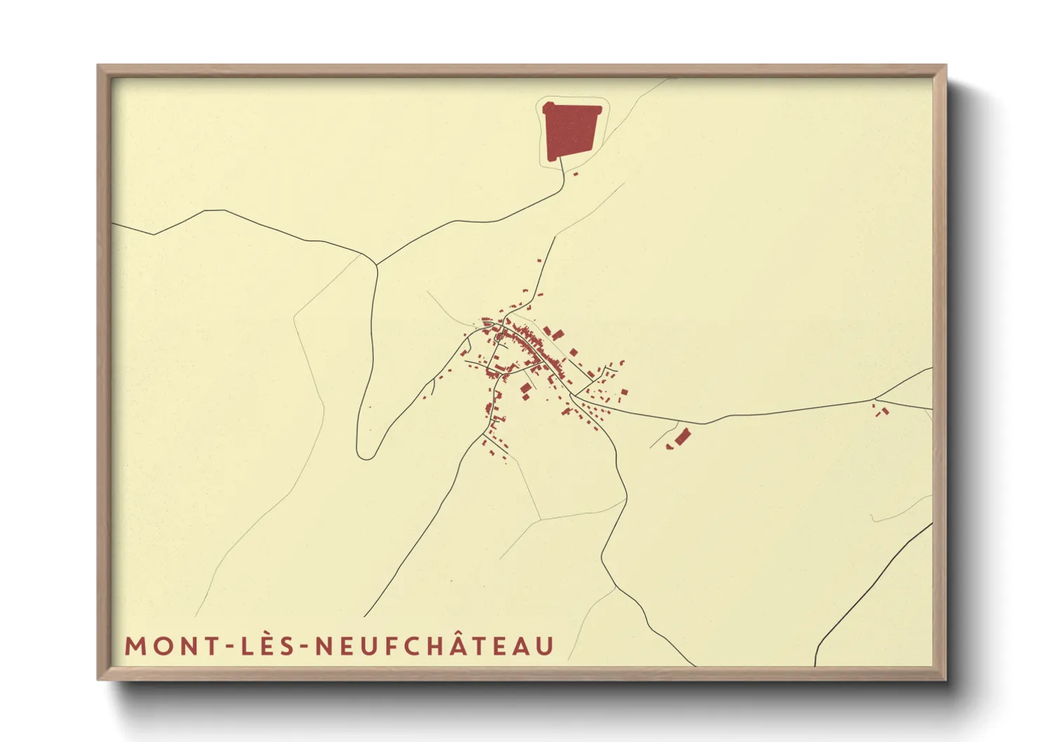 Une affiche de carte sur Mont-lès-Neufchâteau