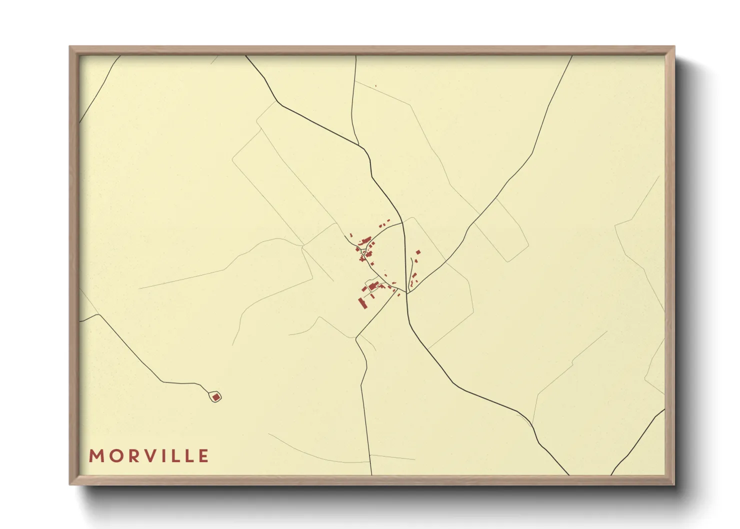 Une affiche de carte sur Morville