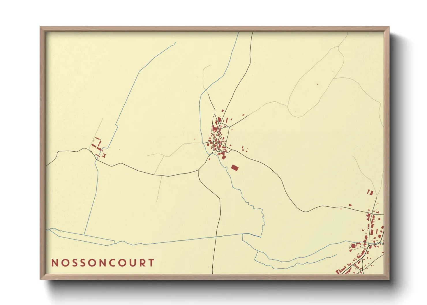 Une affiche de carte sur Nossoncourt
