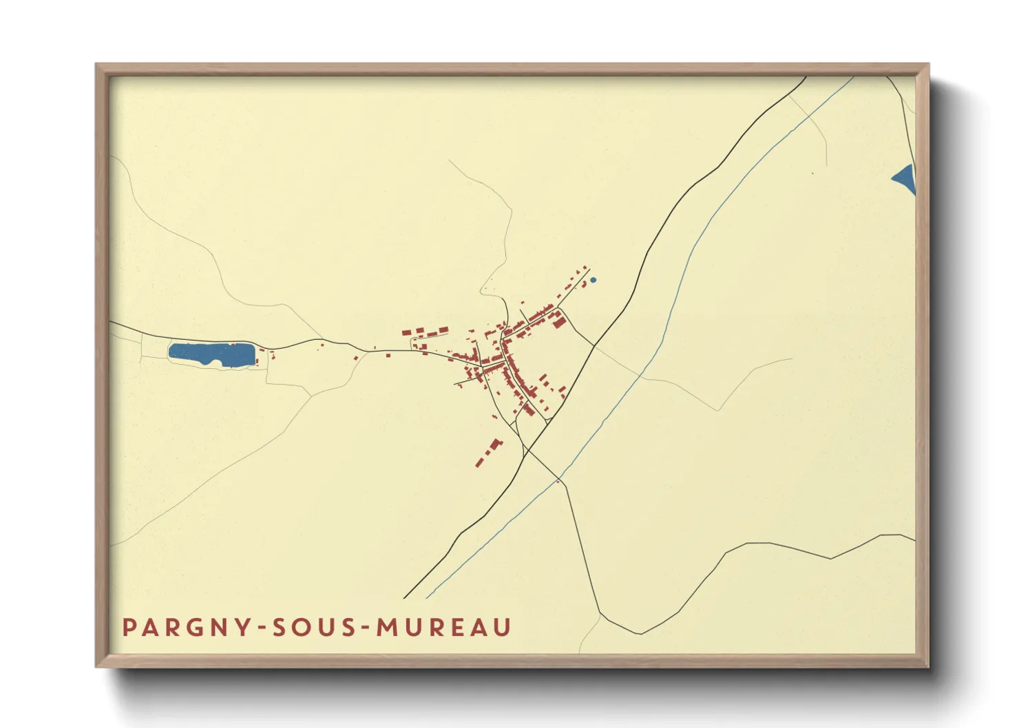 Une affiche de carte sur Pargny-sous-Mureau