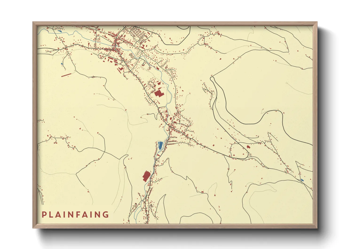 Une affiche de carte sur Plainfaing