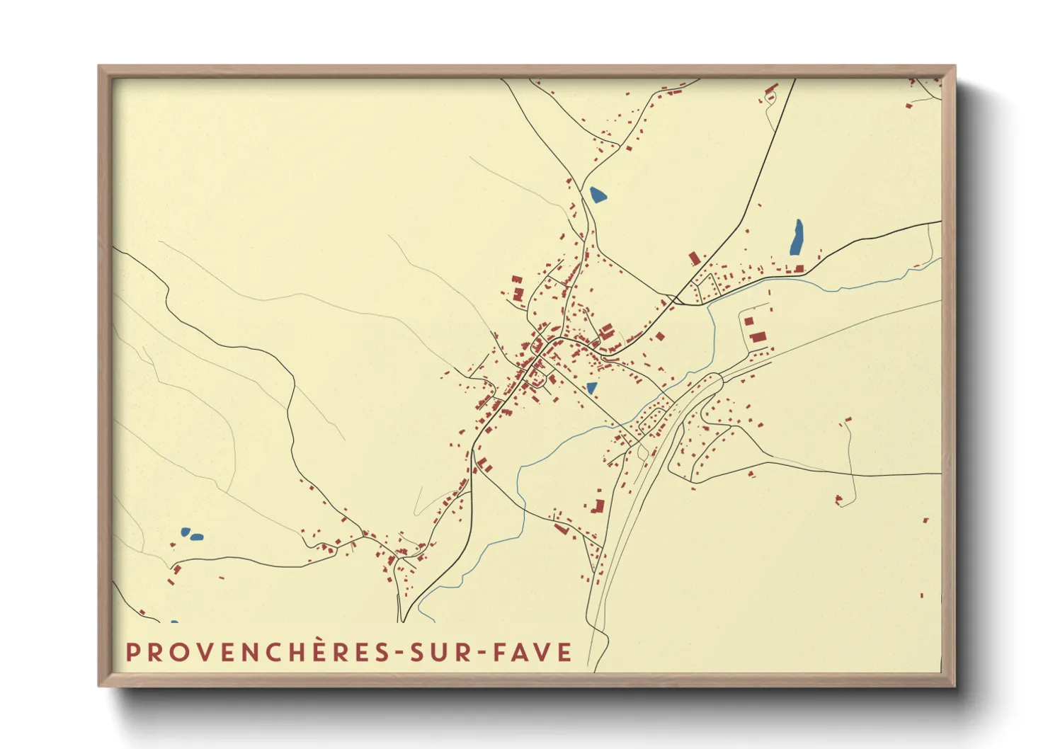 Une affiche de carte sur Provenchères-sur-Fave
