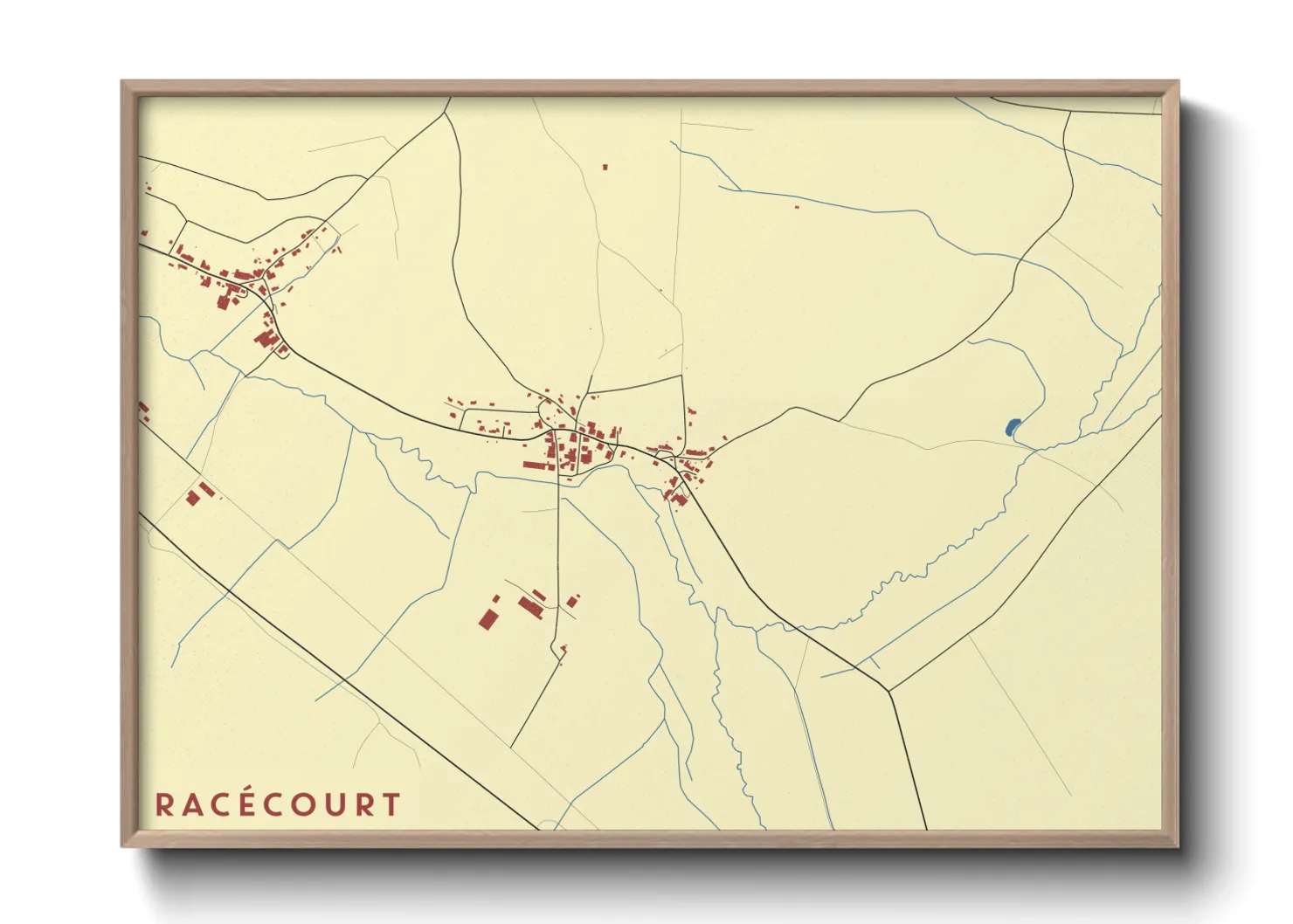 Une affiche de carte sur Racécourt