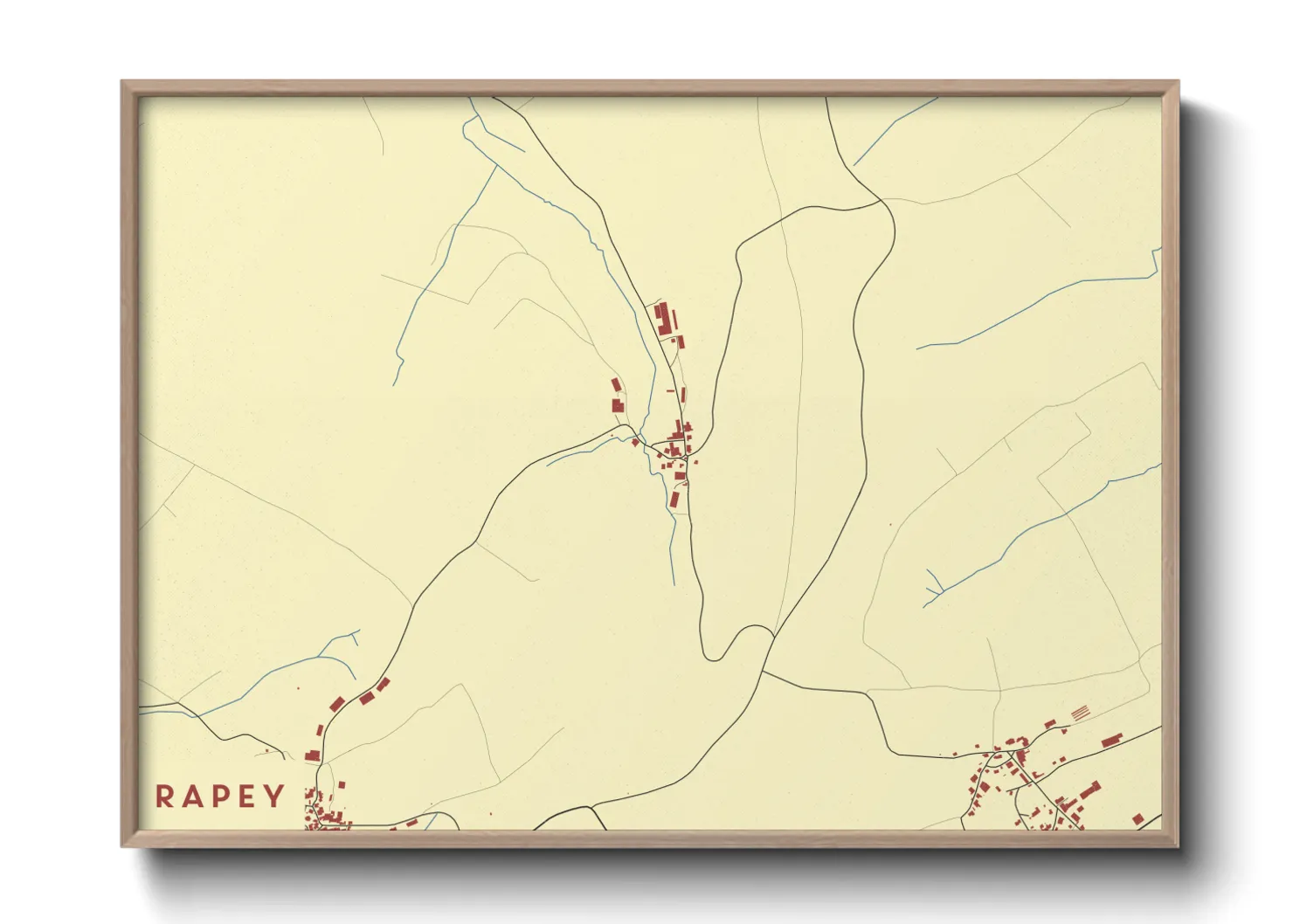 Une affiche de carte sur Rapey