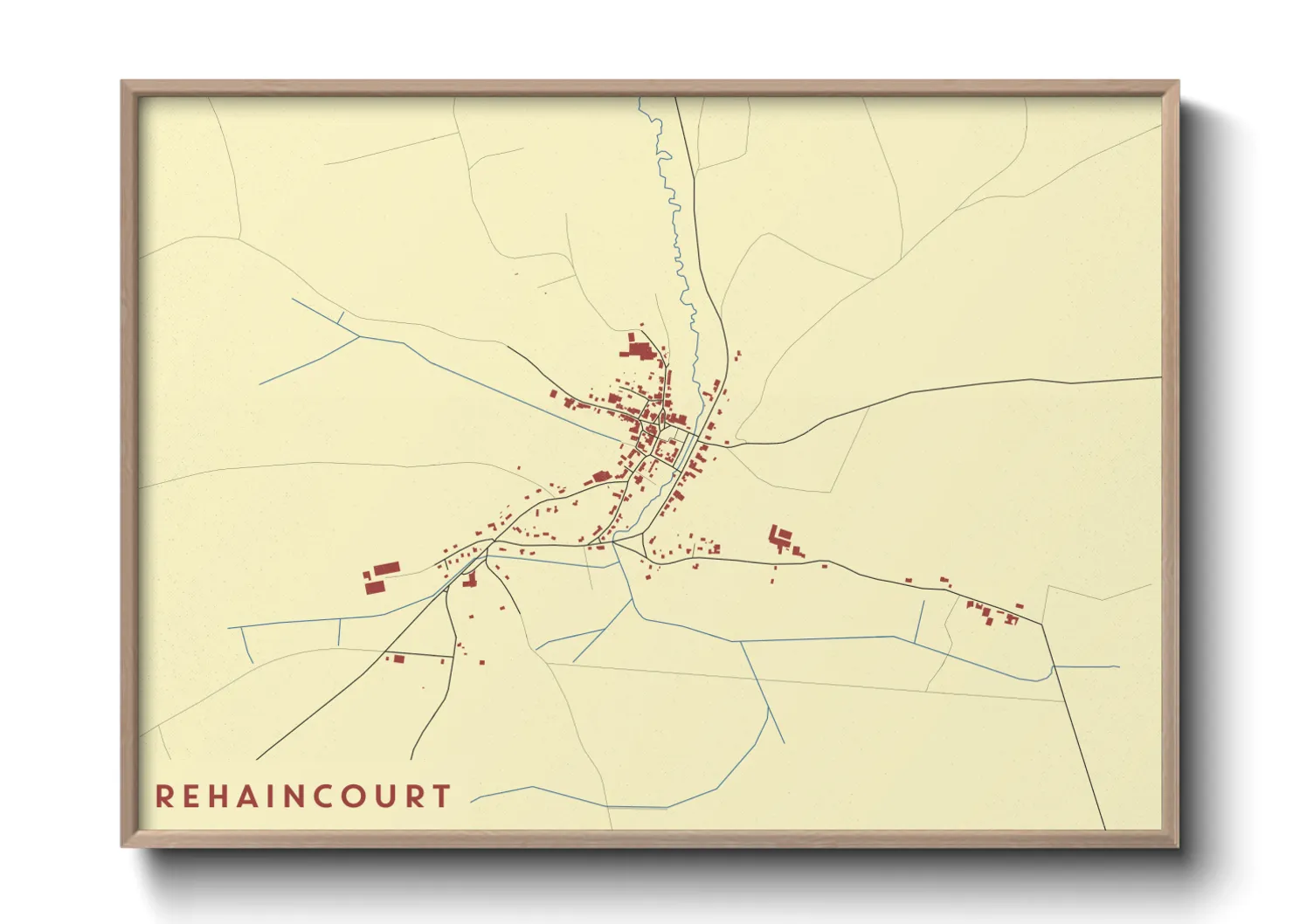Une affiche de carte sur Rehaincourt