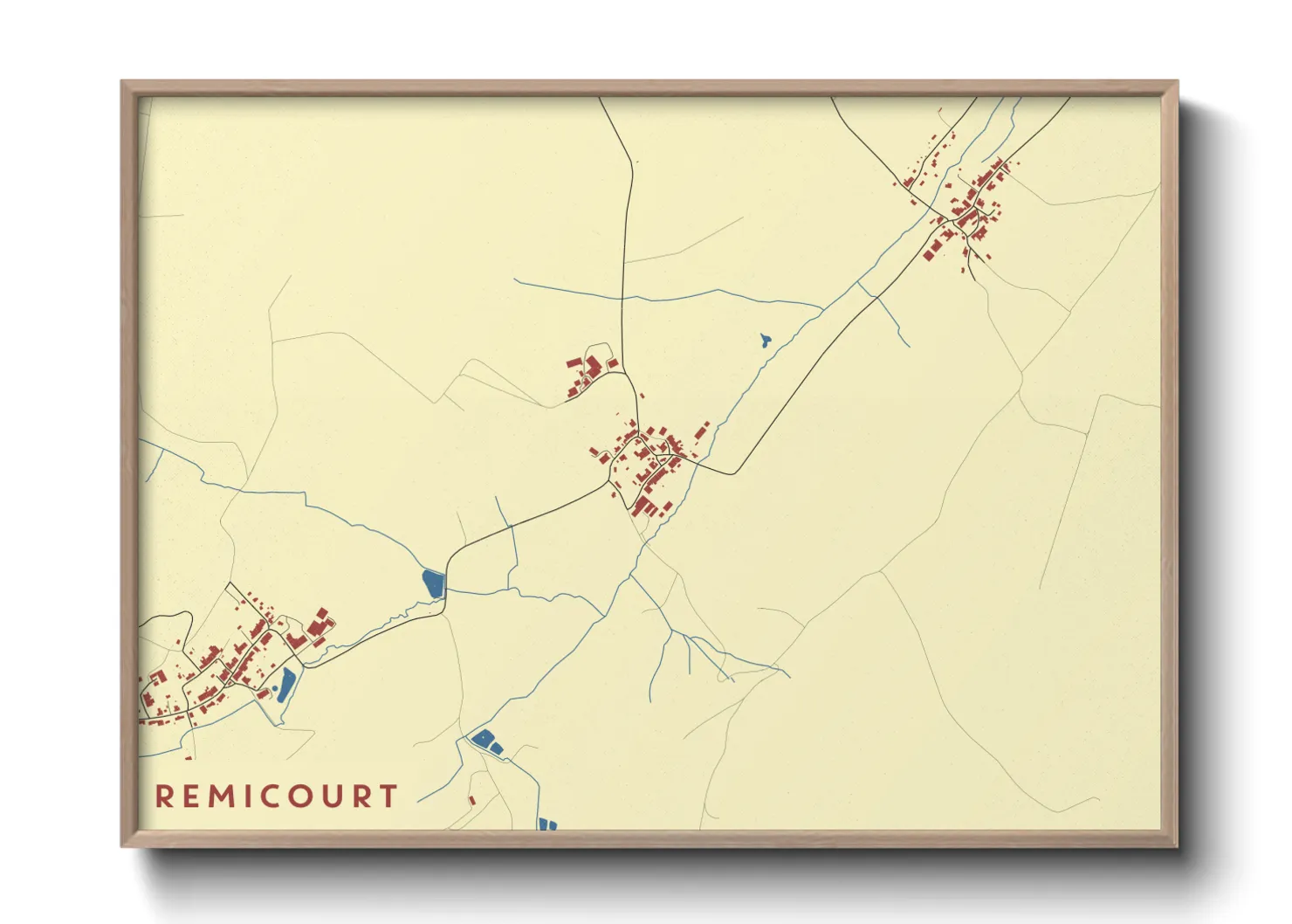 Une affiche de carte sur Remicourt