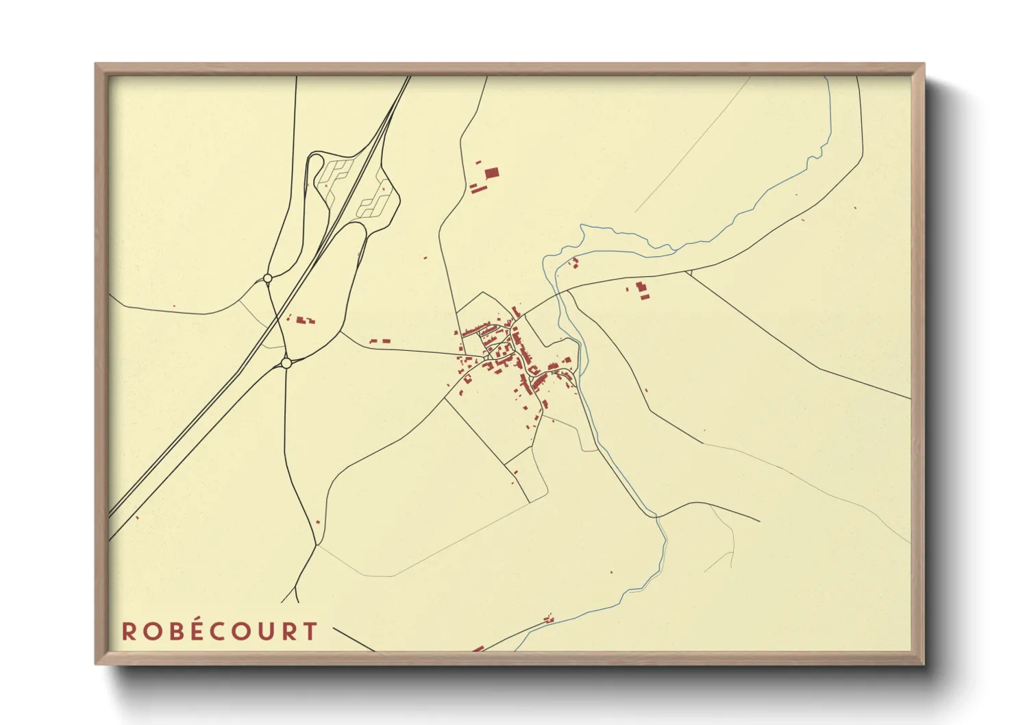 Une affiche de carte sur Robécourt