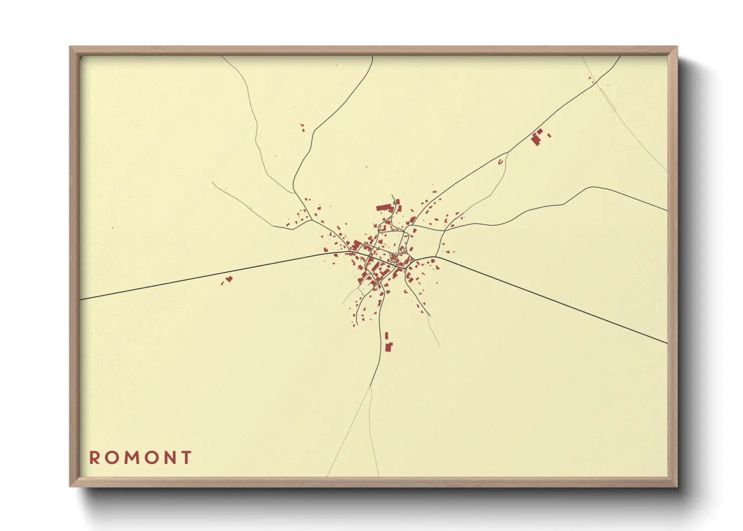 Une affiche de carte sur Romont