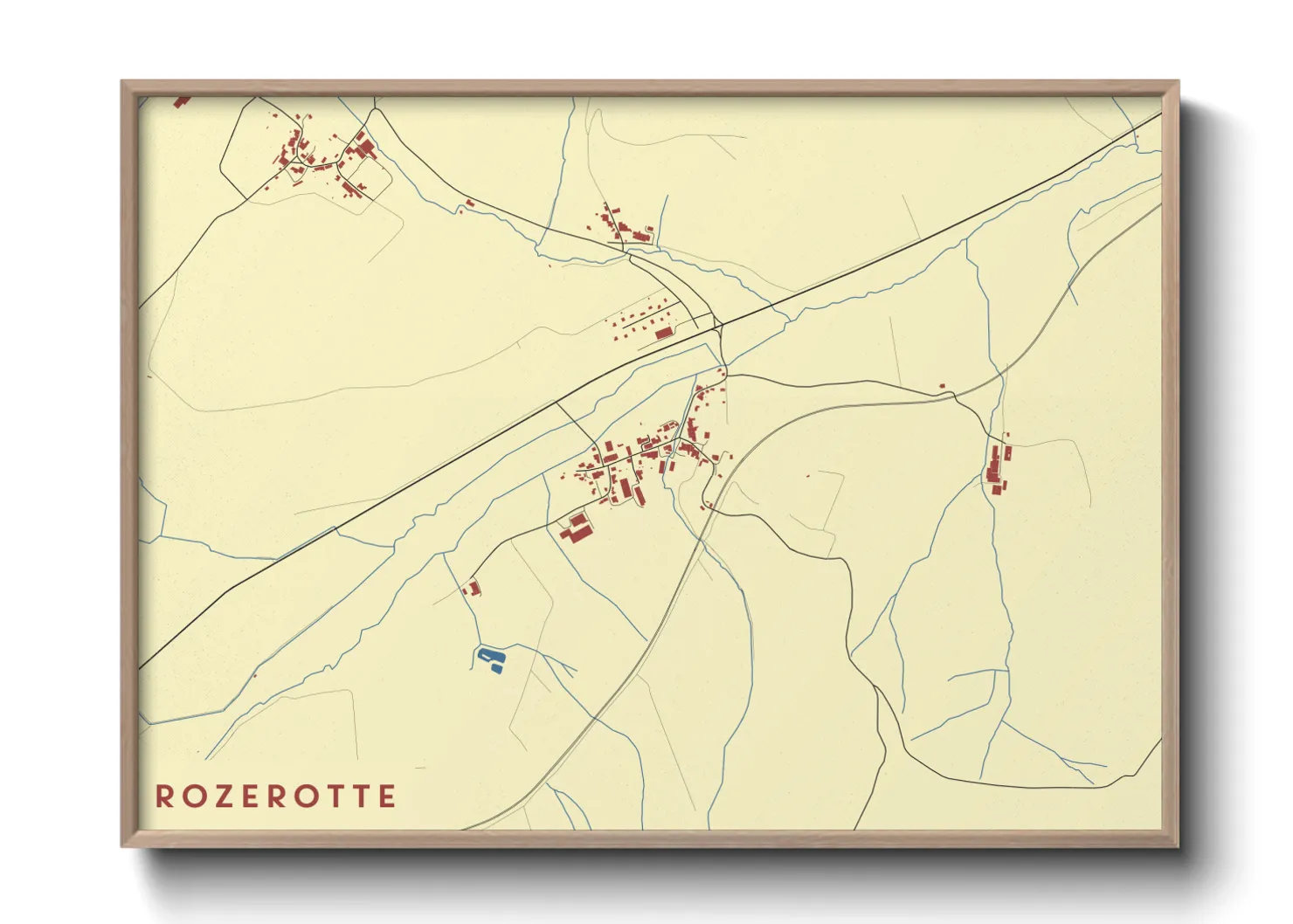 Une affiche de carte sur Rozerotte