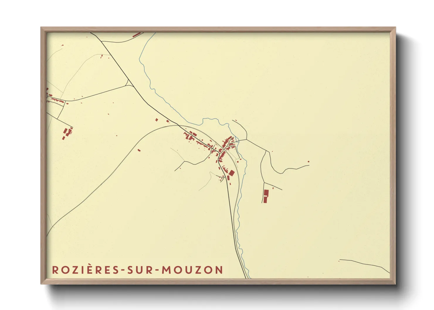 Une affiche de carte sur Rozières-sur-Mouzon