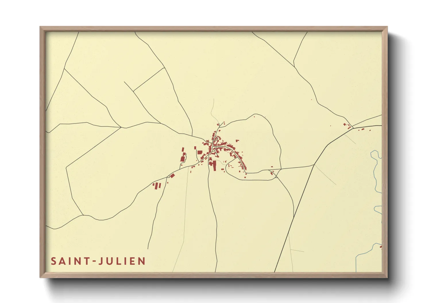 Une affiche de carte sur Saint-Julien